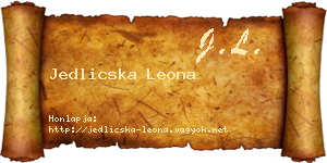 Jedlicska Leona névjegykártya